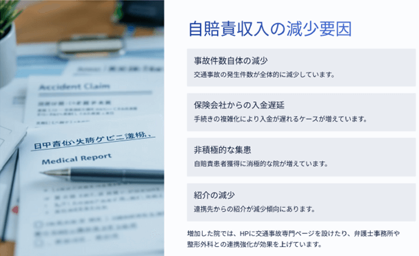 自賠責収入の減少要因